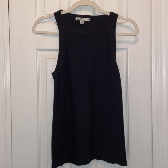Stateside 2X1 Rib High-Neck Tank in Black - Picture 5 of 7